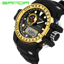 Мужские часы, мужские часы, SANDA, мужские часы, Топ бренд, роскошные аналоговые цифровые наручные часы, модные, светодиодный, спортивные, уличные часы