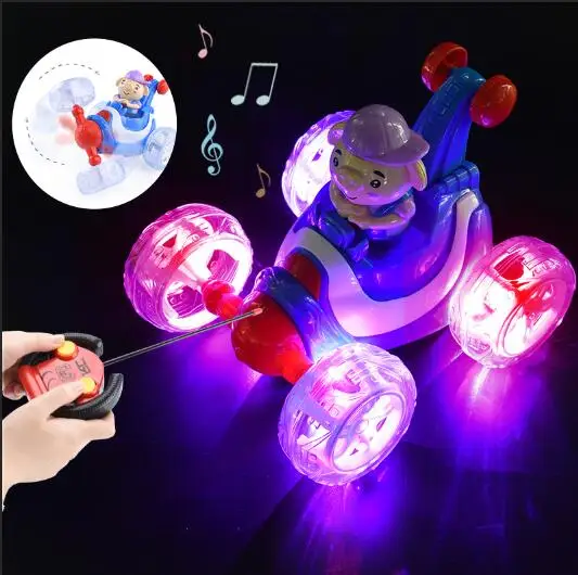

rc car Radio Controled on Machine remote Control toys model 360 Tumbling Electric Stunt Dancing Flashing Light Dasher Panel