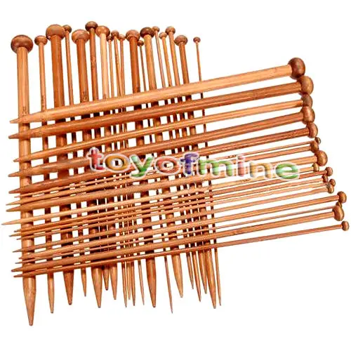 

36Pcs/set 2-10mm 18 Sizes Carbonized Bamboo Knitting Needles Set Single Pointed Smooth Crochet Tool Chinese Style New