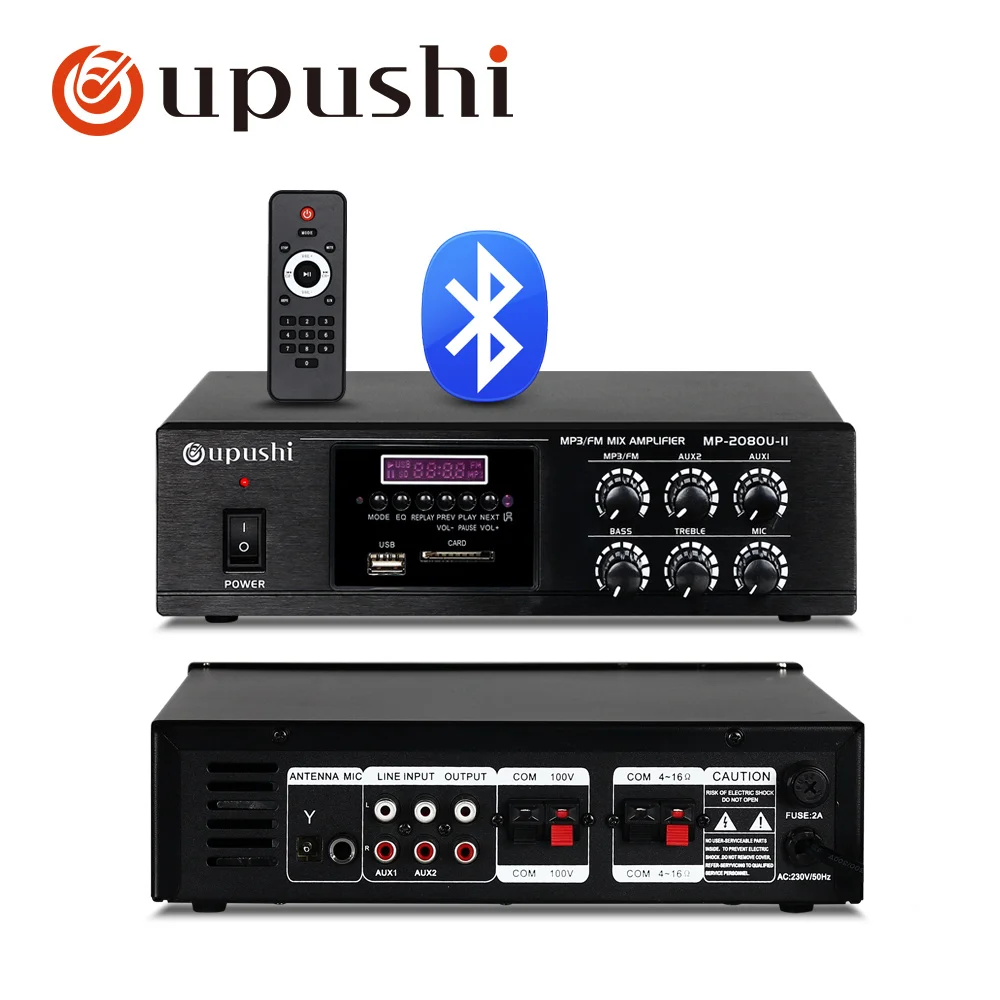 Oupushi PA System 150W Power Amplifier With