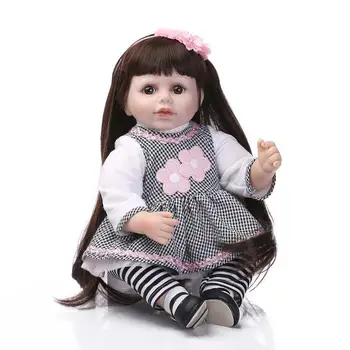 

55CM Lifelike Girls baby reborn doll Toys bonecas reborn de silicone brinquedo menina children gift