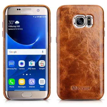 

Oil wax Leather cover For Samsung Galaxy S7 G9300 Original icarer Brand Luxury Real Genuine Natural Cowhide Back Phone Case