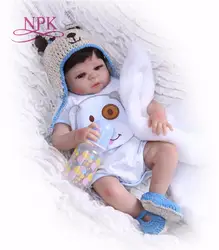 NPK 23 "57 см полный Силиконовый reborn baby doll может купать boneca Bebes reborn realista menino ребенок подарок новорожденных куклы