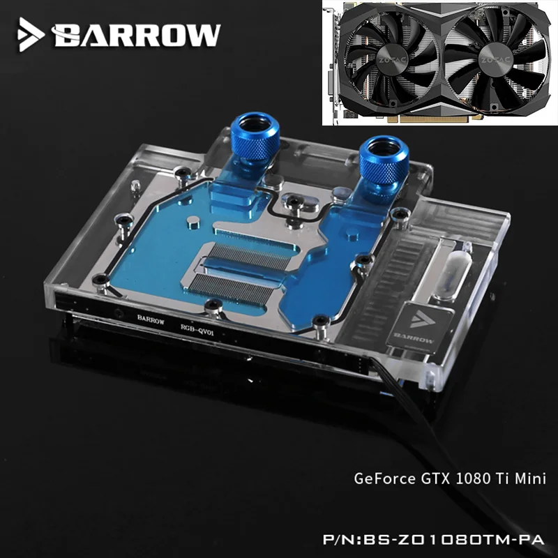 Барроу полное покрытие блок видеокарты использовать для ZOTAC GeForce GTX1080Ti мини GPU