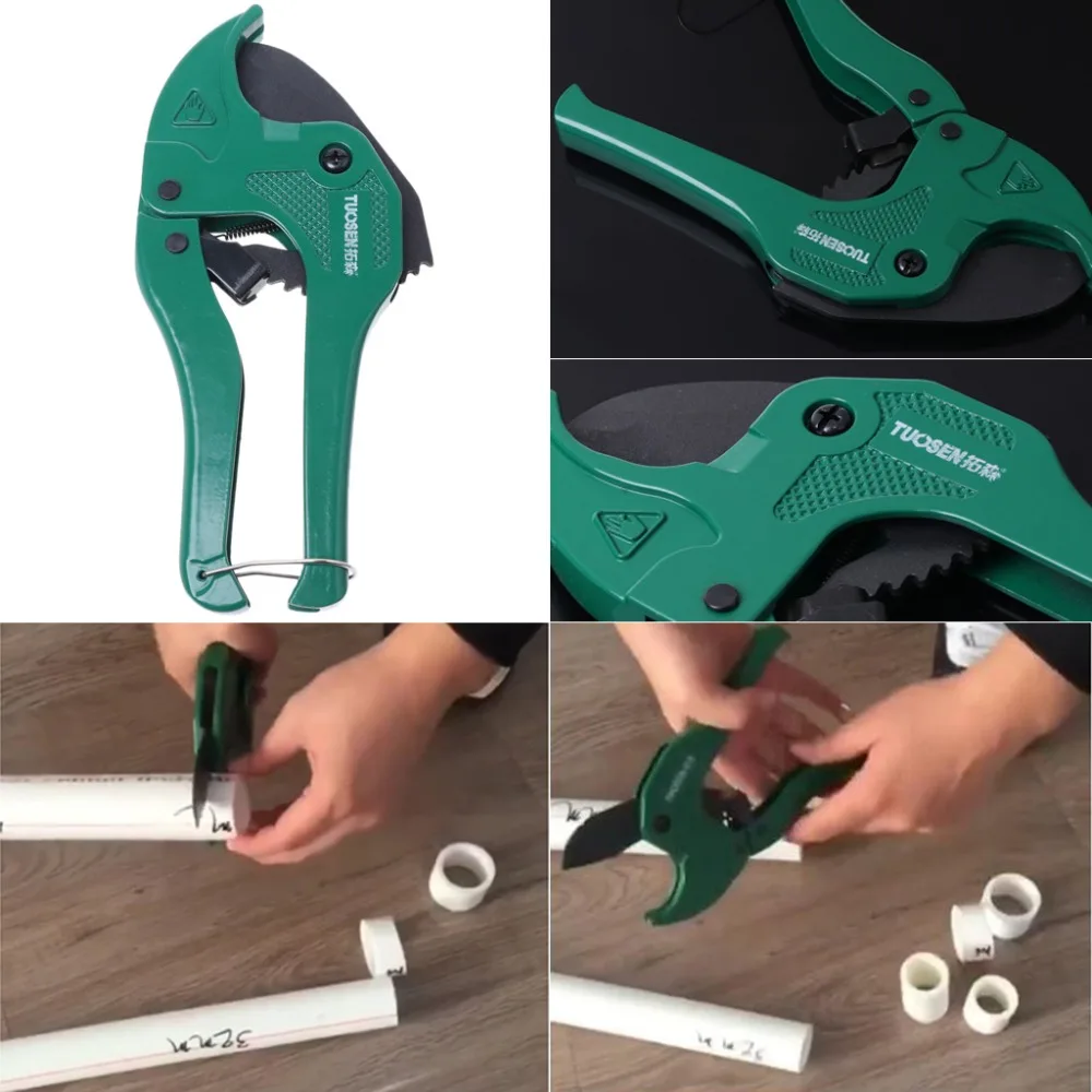

42mm Ratchet PVC Vinyl Plastic Tube Pipe Cutter Cutting Plier Plumbing Plumber