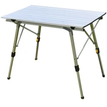 Silla de mesa plegable para exteriores, mesa de Picnic de aleación de aluminio para acampar, mesa plegable resistente al agua para 90*53cm