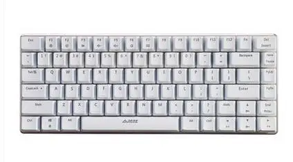 Ajazz AK33 RGB/три цвета/одна подсветка игровая механическая клавиатура 82 клавиши синий/черный переключатель сплав база USB Проводная клавиатура - Цвет: Черный