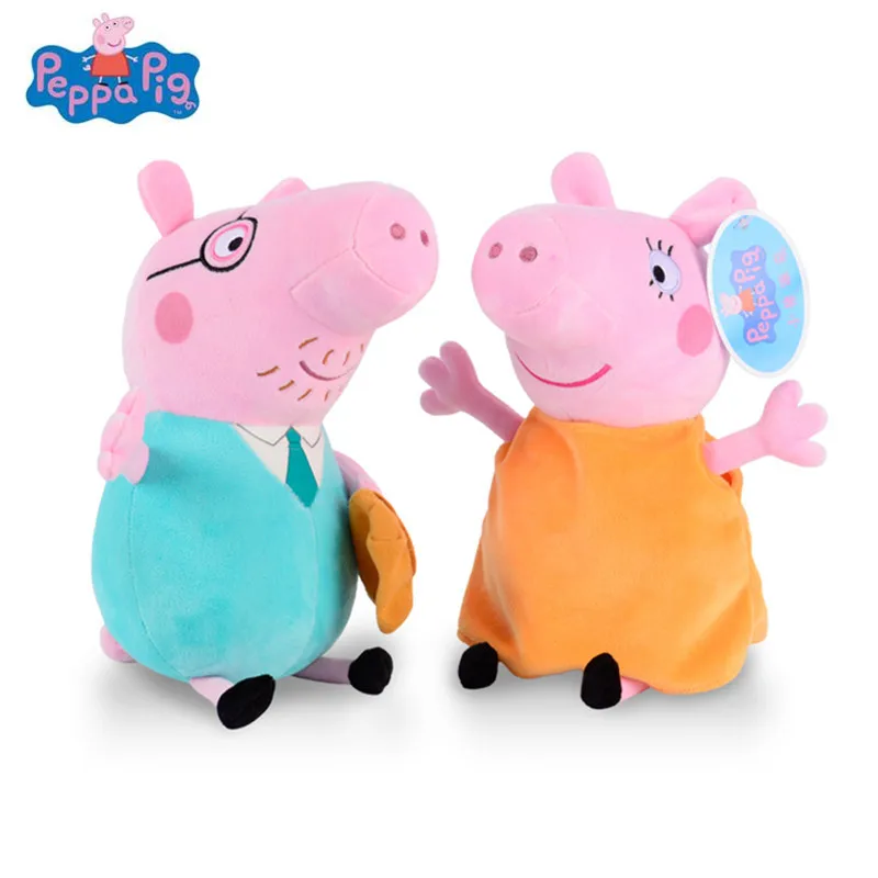 Подлинная Свинка Пеппа 19 см розовая свинка плюшевые игрушки высокого качества горячая Распродажа мягкая кукла животного из мультфильма для детской семьи Вечерние