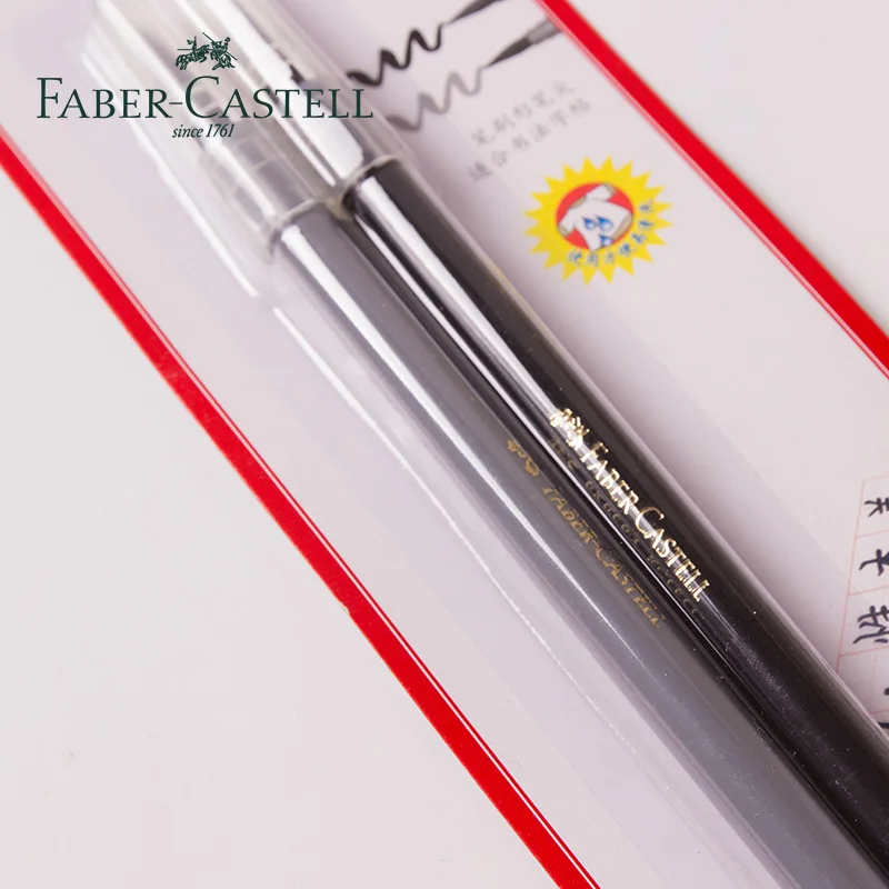 2 шт./лот Faber-Castell мягкая каллиграфическая кисть, ручка для набросков, дизайн, ручные ручки с надписями, кисть на водной основе, каллиграфическая серая