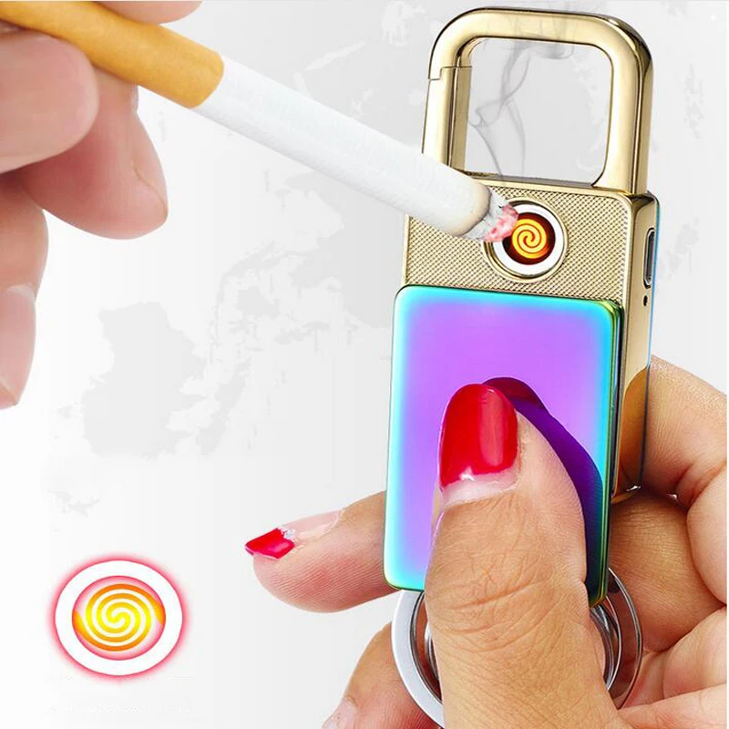 EMEC автомобильный брелок для ключей USB зарядка Зажигалка заряжаемый без огня isqueiro