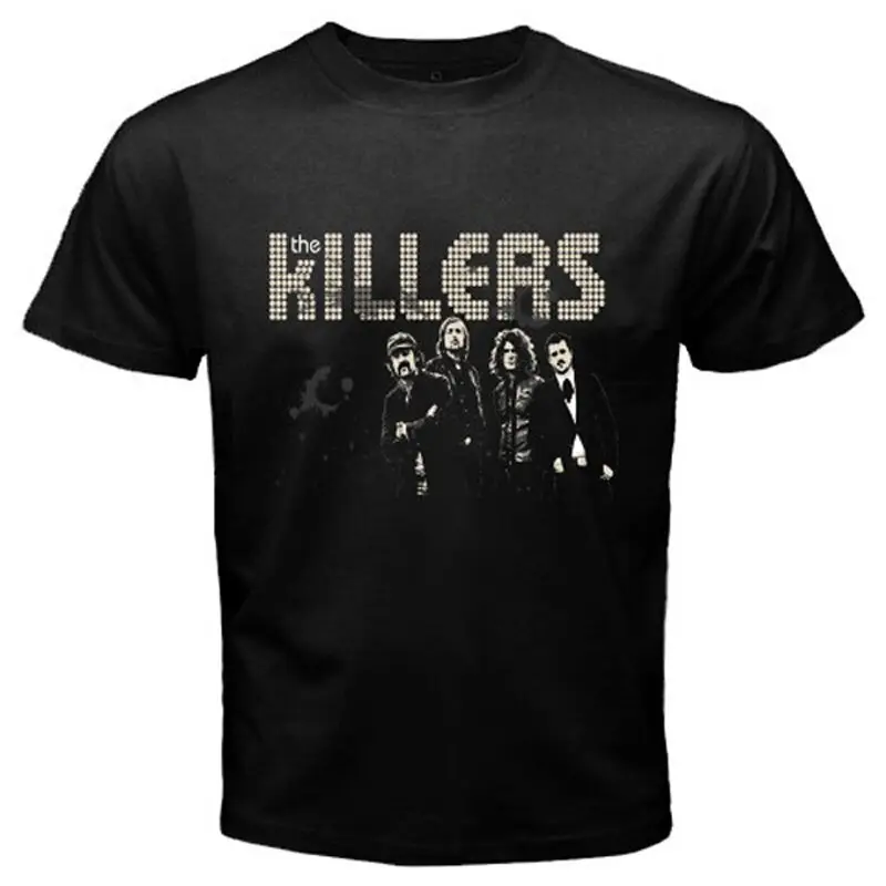 Новый THE KILLERS инди-рок-группа Мужская Черная Футболка размер S M L XL 2XL 3XL
