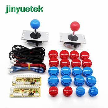 

New Version diy arcade kit 2 player led raspberry maquina controle arcade 2 jugadores buttons usb joystick controller board