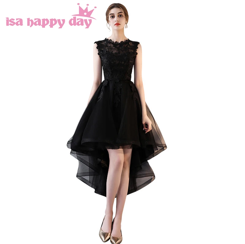 black modest bridesmaid dresses