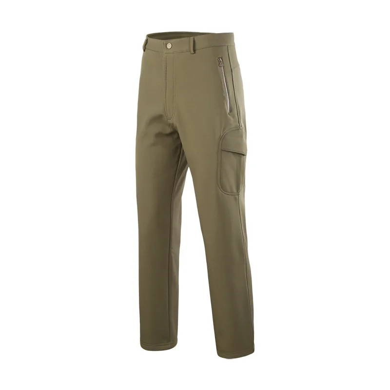 Invierno de los hombres de Trekking senderismo pantalones Softshell espesar pantalones impermeable al aire libre de esquí Camping pesca deporte Pantalones de deporte de la caza