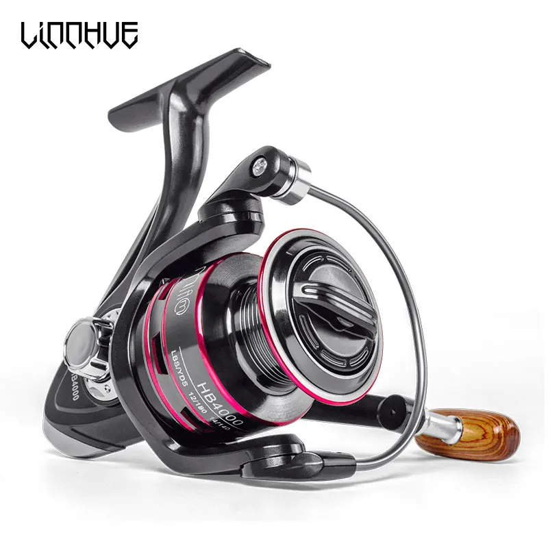 Carrete de pesca LINNHUE todo carrete giratorio de Metal 8KG Max Drag Acero inoxidable ASA línea carrete de agua salada accesorios de pesca