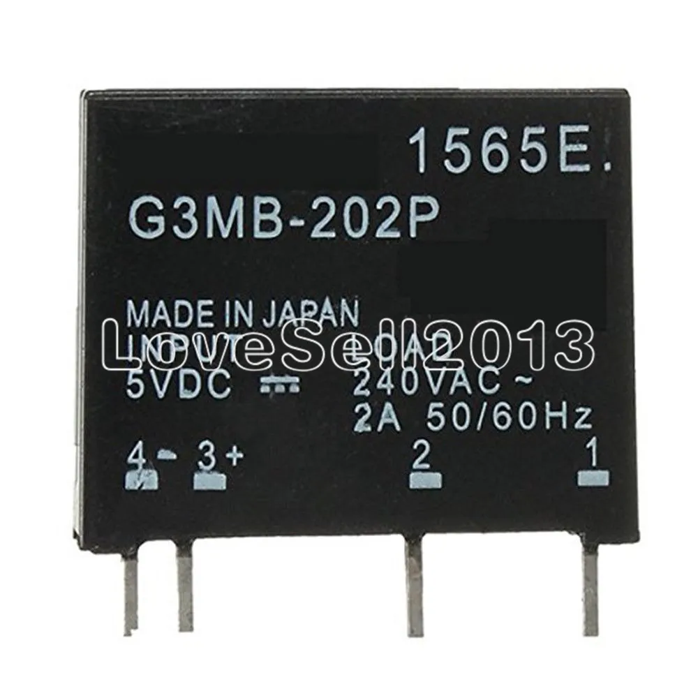 

1PCS Relay Module G3MB-202P G3MB 202P DC-AC PCB SSR In 5V DC Out 240V AC 2A Solid State Relay Module For Arduino