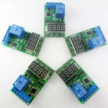

5PCS 2.5-24V High PulseT rigger DC 12V Multifunction Self-lock Relay PLC Cycle Timer Module Delay Time Switch