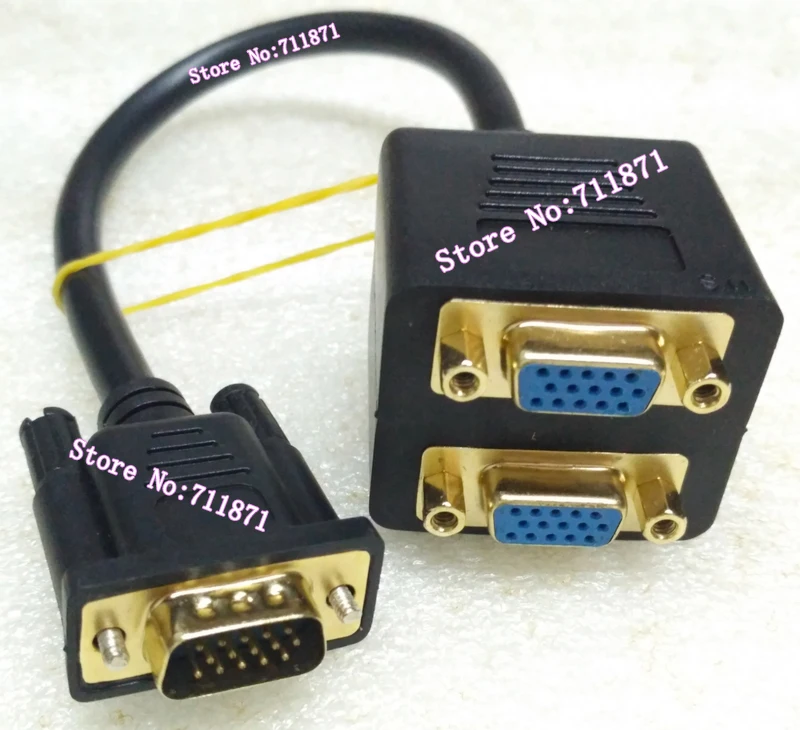 Double Female VGA D-Sub Line cable wire 