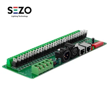 

DC9V-24V 30 channel DMX 512 RGB LED Strip Controller DMX Decoder Dimmer Driver