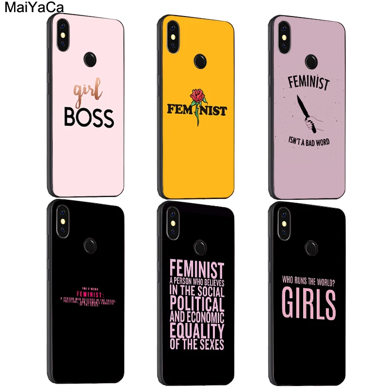 

MaiYaCa Girl Power Boss Feminist Case For Xiaomi F1 Mix 2 2S Max2 Mi 9 8 SE 6 Redmi 4X 5Plus 6 6A S2 Note 5A 5 Pro 7 Coque