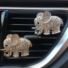 Автомобильный парфюмерный диффузор женский автомобильный интерьер Алмазная статуя слон автомобильный зажим креативный автомобильный освежитель воздуха автомобильный парфюм XCZ610
