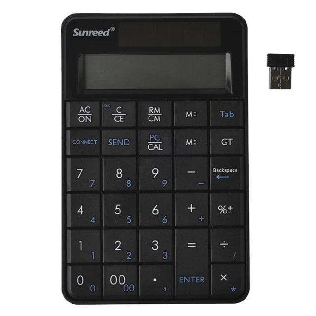 2in1 29 keys Portable Numeric Keyboard with Digital Display Calculator