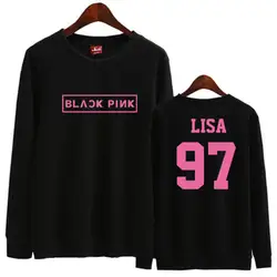 Blackpink же песня играет одежда jisoo Зенит Лиза Чой ин осень и зима круглый воротник должно помочь Толстовка