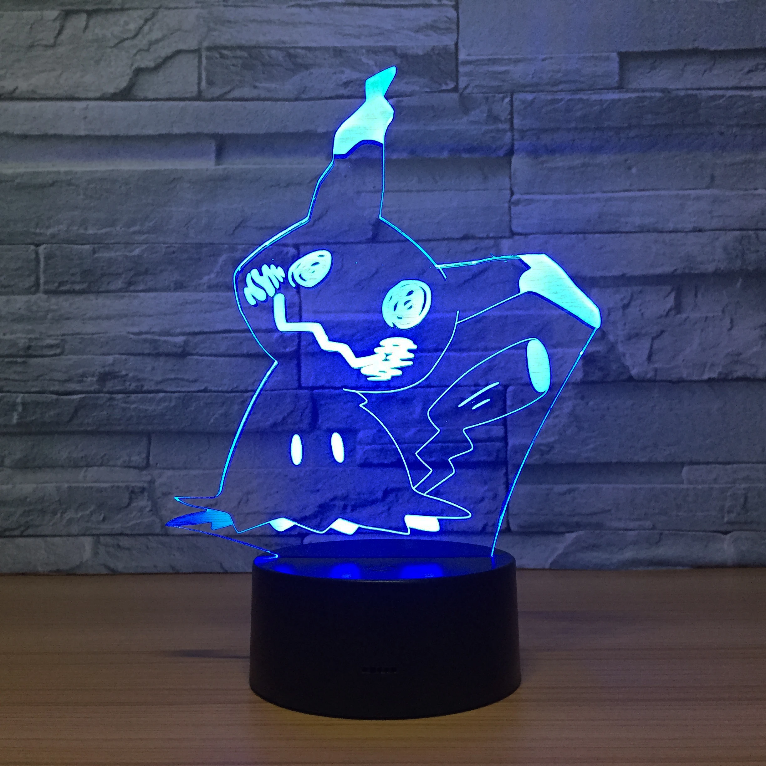 Новый Покемон го милый Mimikyu 3D ночник спальня Детский подарок Креативный иллюзия