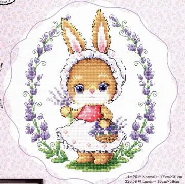 

Gold Collection Lovely Counted Cross Stitch Kit Flower Bunny Rabbit SO