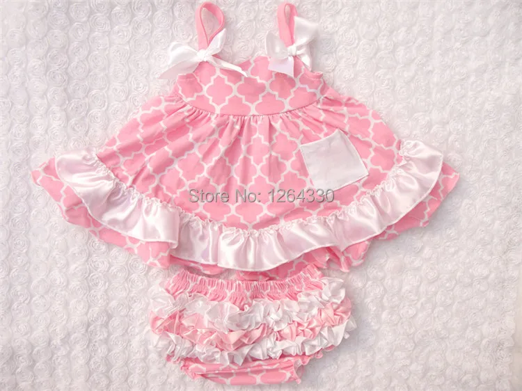 Summer Swing Outfits Top Baby Girls Clothing Set Infant Ruffle Bloomer