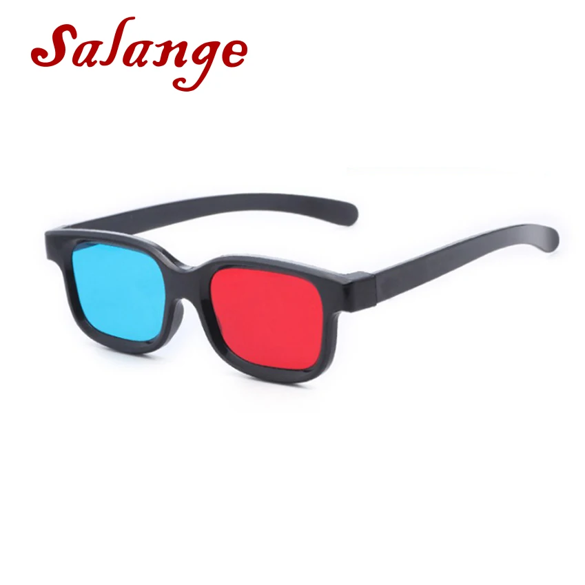 Universal Black Frame Red Blue Cyan Anaglyph 3D Glasses 0.2mm For LED Projector Movie Game DVD 3d glasses