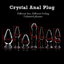 NEW 7Pcs/lot Pyrex Glass Butt Anal Plug Smart Bead Crystal Dildo Anal Plug Sex Toys for Gay Male Masturbation Adult Sex Products