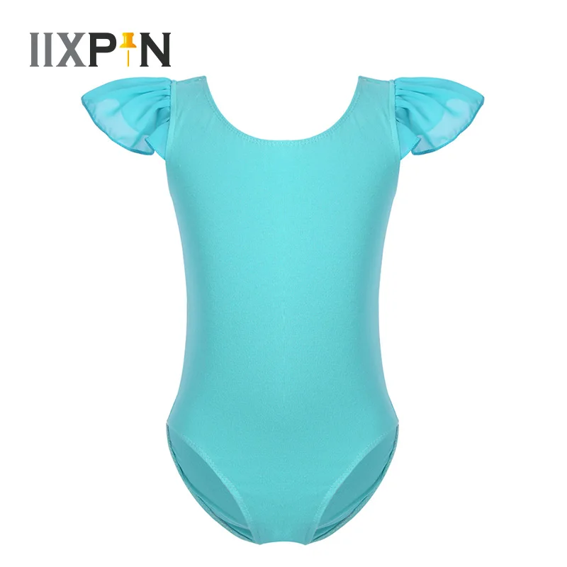 

IIXIPN Kids Ballet Costumes Little Girls Ruffled Sleeves Cotton Leotard for Girl Ballet Dance Gymnastics Leotard Ballet Jumpsuit