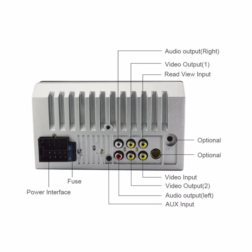 Новинка 7018, 2 Din, 7 дюймов, HD сенсорный экран, Bluetooth, в тире, 12 В, автомобильный стерео радио, FM, AUX, USB, MP3, MP5 плеер с камерой и пультом дистанционного управления