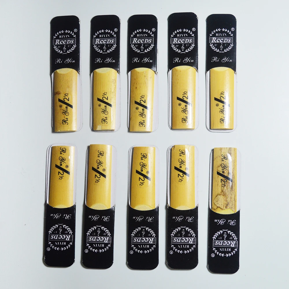 Box of 10 Sax Reeds Riyin Soprano Saxophone Reeds 2.5 Size