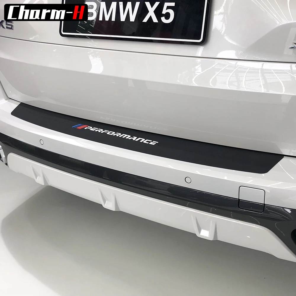 

Car Styling New M Performance Soft Rubber Car Rear Bumper Trim Guard Plate Protector Protective Sticker For bmw g05 X5 2019