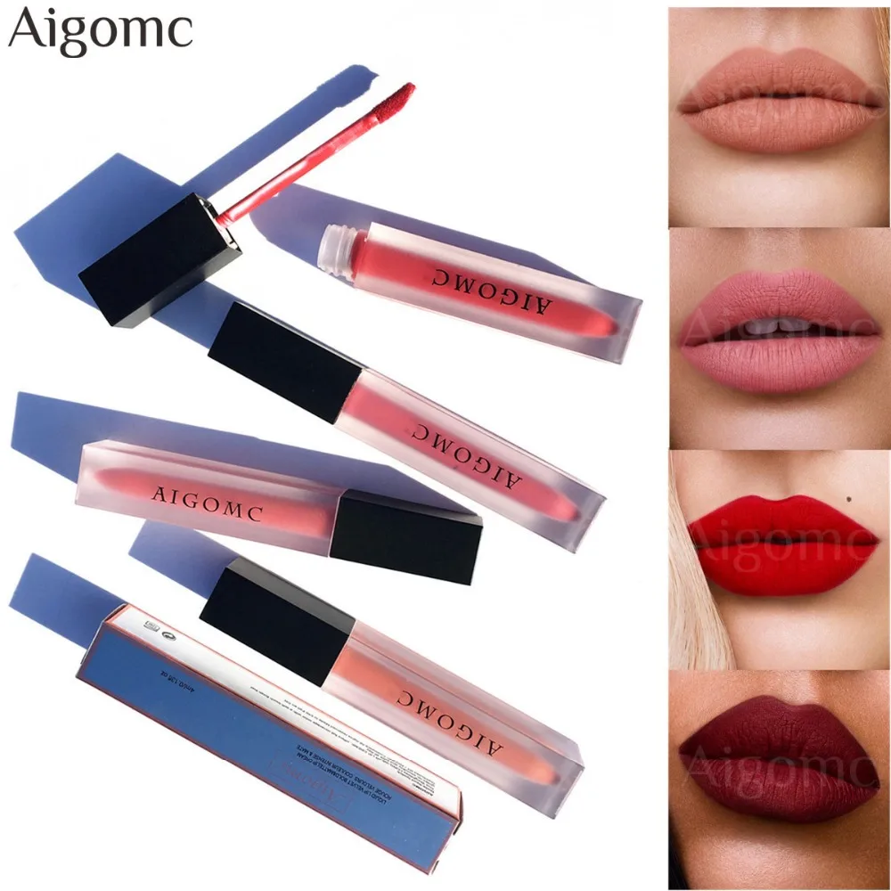

AIGOMC Makeup Scrub Matte Non-stick Cup Mist Lipstick Waterproof Non-fading Long-lasting Moisturizer Lip Gloss