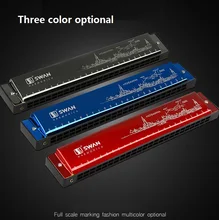 24 Holes Chrome plated Copper Board Tremolo Instrumentos Musicales Phosphor Bronze Standard scale Harmonica 24 Holes Chrome plated Copper Board Tremolo Instrumentos Musicales Phosphor Bronze Standard scale Harmonica