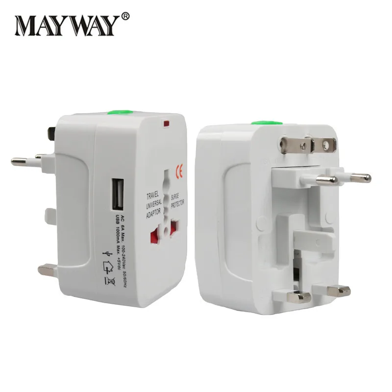 

New Universal Adapter Plug Socket Comverter Adapter with USB Port World Travel AC Power Charger Adaptor for AU US UK EU