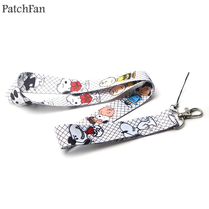 Patchfan Милая мультяшная собака многофункциональный мобильный телефон ремни бирки шеи для ключей ID талреп значок шеи ремень лямки A1877