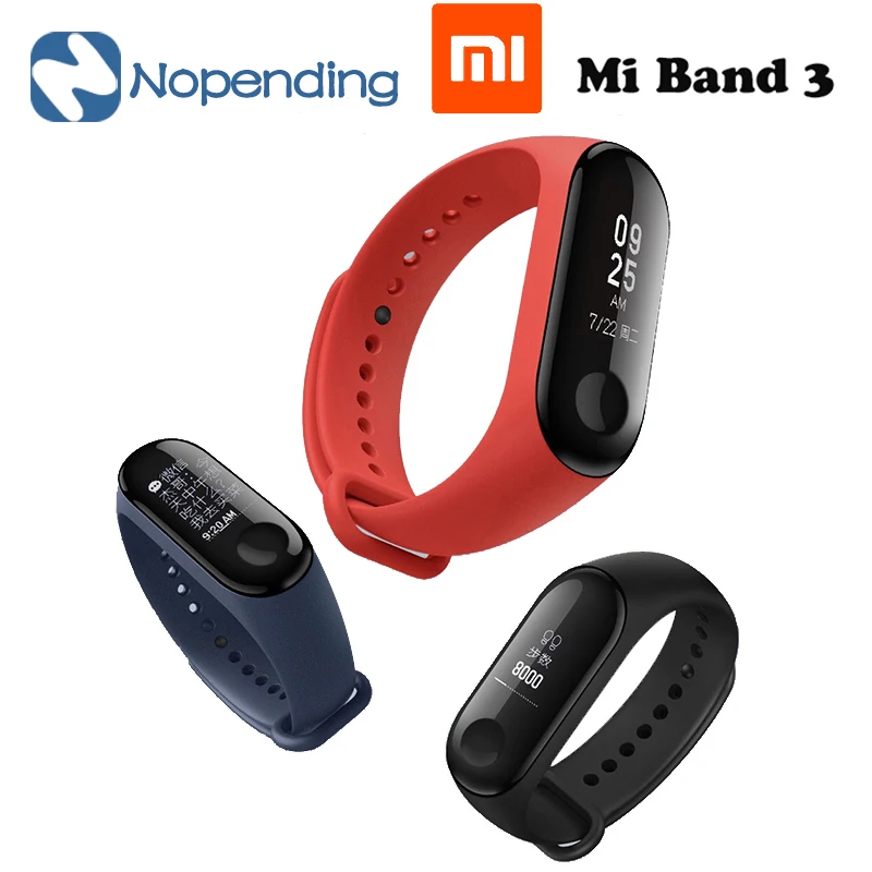 

Original Xiaomi Mi Band 3 Smart Bracelet with 0.78" 5ATM Water Resistant Sports Fitness Tracker Reject Phone Calls Notification