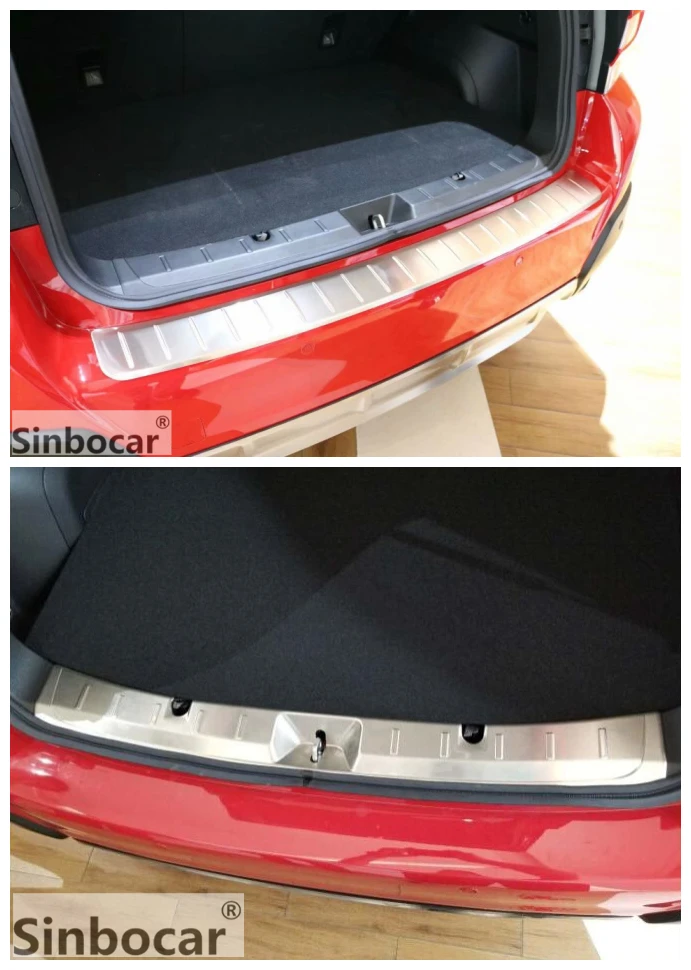 Stainless Steel Outer+Inside Rear Bumper Protector Cover Trim For