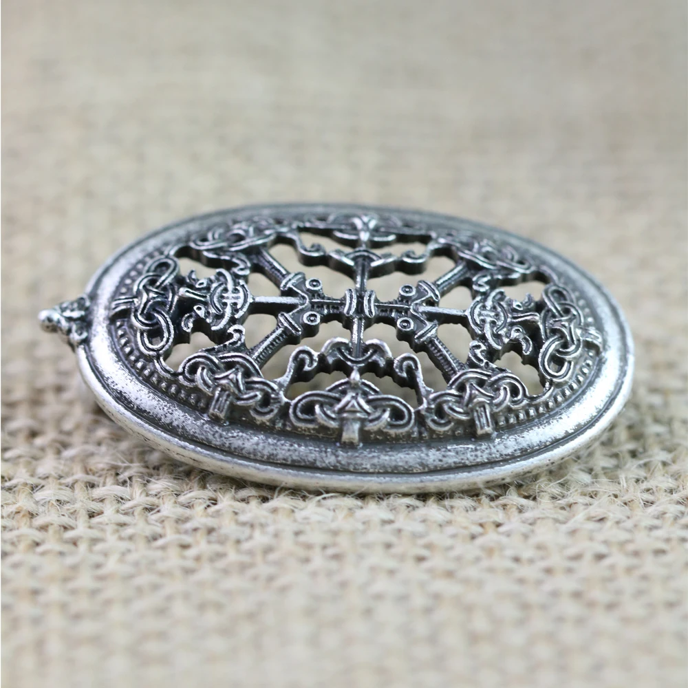 

Langhong 1pcs Viking Brooch Legendary Nordic Vikings Amulet Sweden fibula Set Brooches Viking brosch jewelry