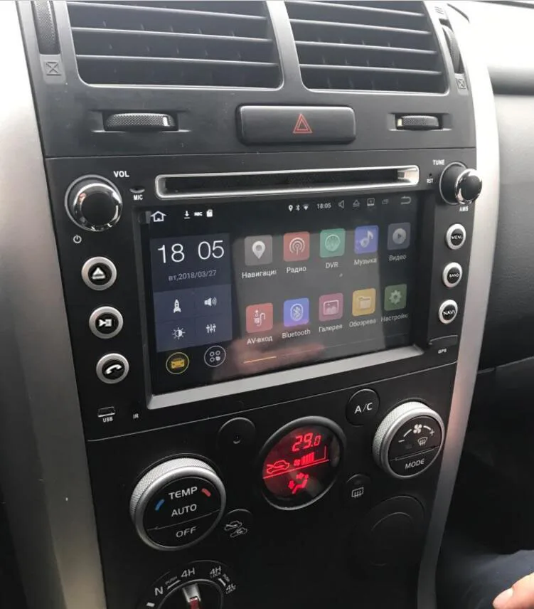 Top Android 9.0 4+64G Octa Core Car DVD player for Suzuki Grand Vitara 2006-2013 Wifi 3/4G GPS BT Radio 4GB RAM Navigation Head Unit 1
