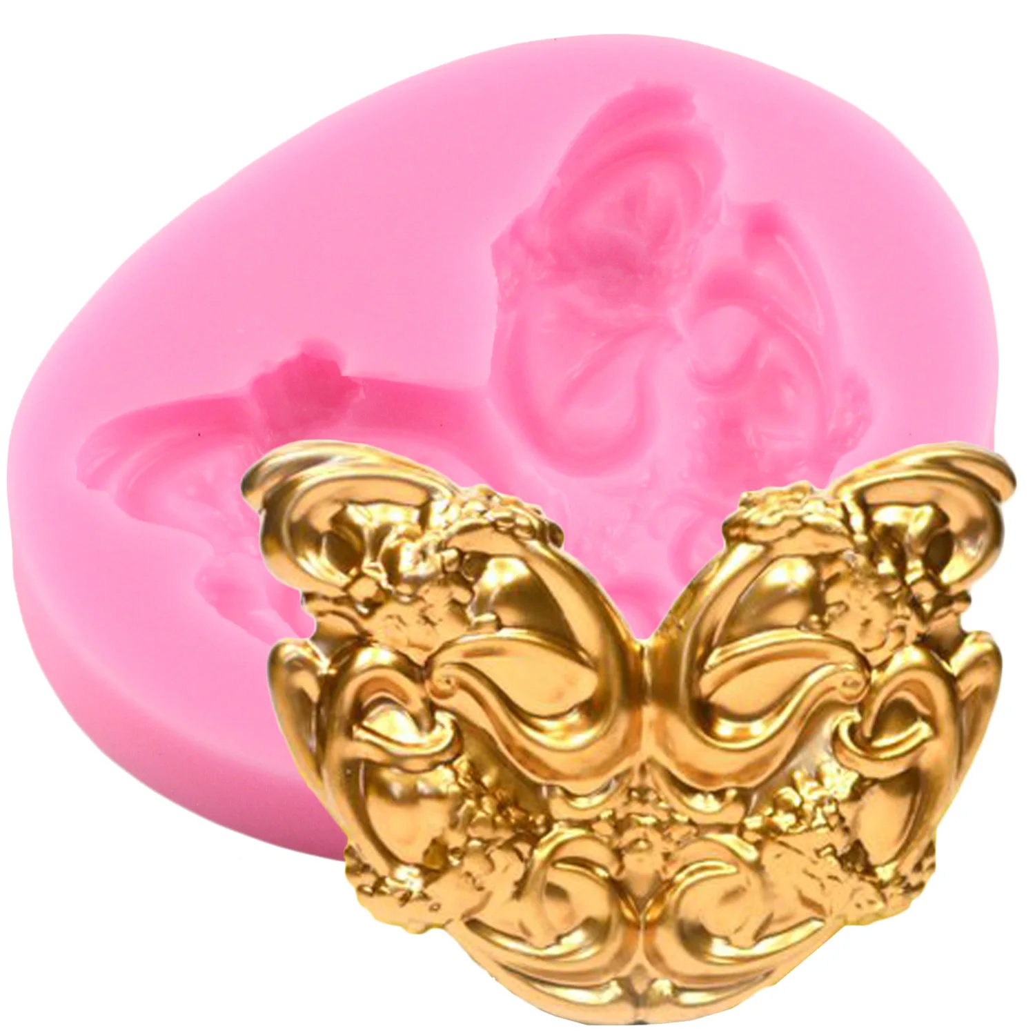 

3D Craft Mask Face Silicone Molds Relief Cupcake Fondant Molds Cake Decorating Tools Resin Clay Candy Chocolate Gumpaste Moulds