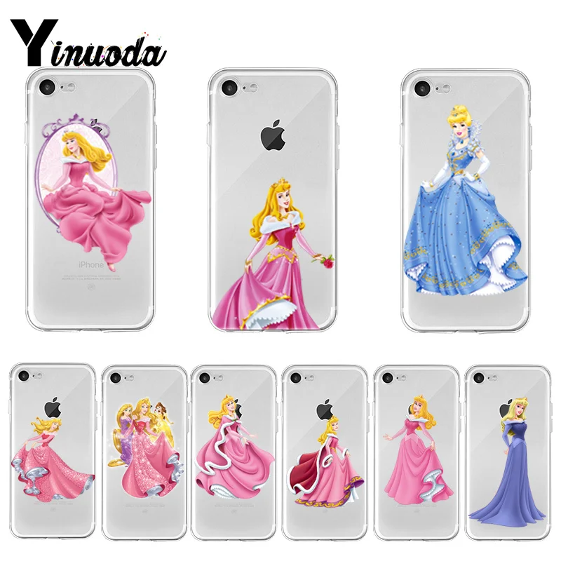 Роскошный Гибридный чехол для телефона Yinuoda Sleeping beauty Aurora Princess iPhone 8 7 6 6S Plus X XS max 10 5