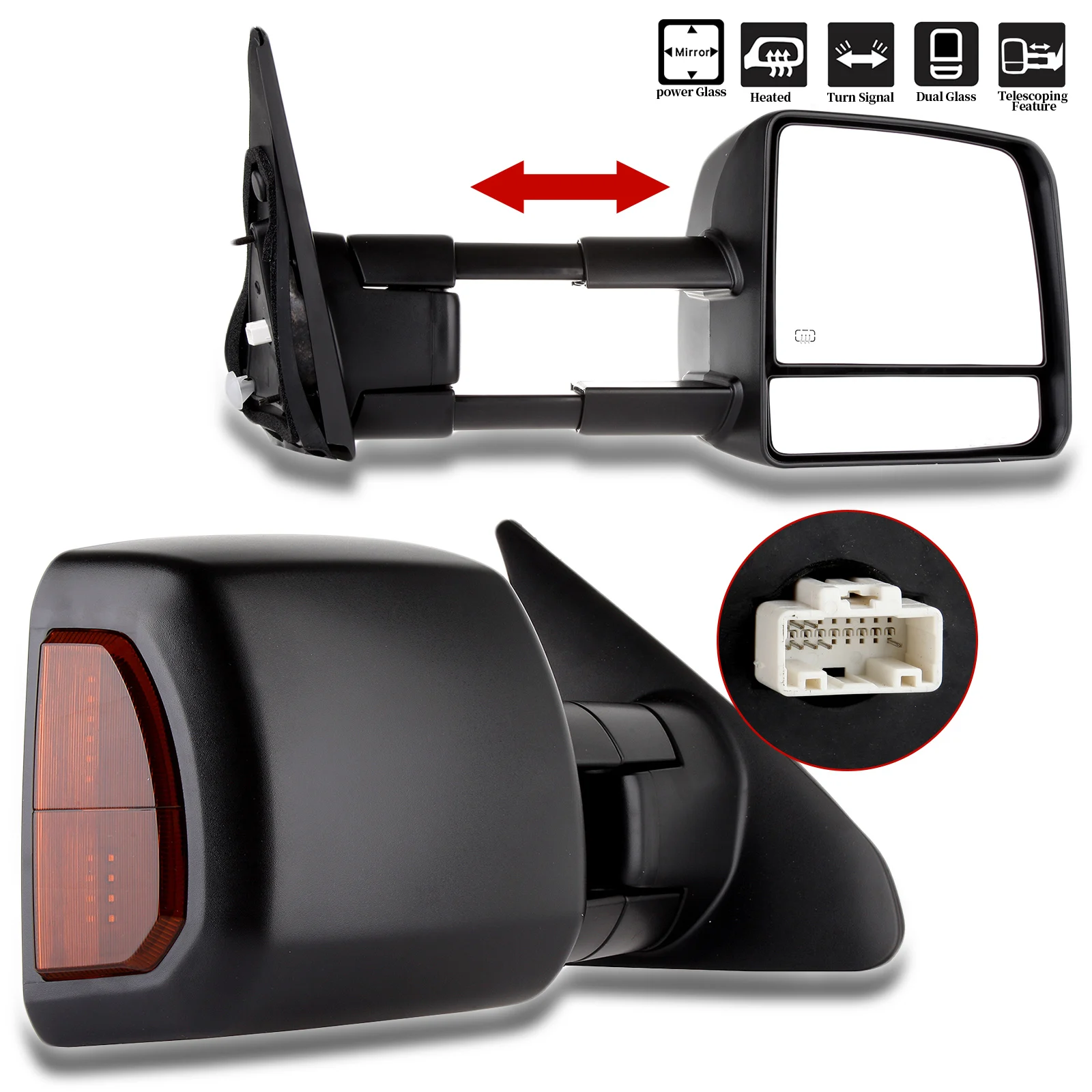 for 2007 2011 Toyota FJ Cruiser LH Driver Left Mirror Power//Heated W//Signal Lamp