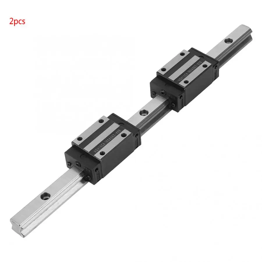

2Pcs HGR15 300mm Linear Slide Guide Rail + 4pcs Carriages Bearing Block Slider CNC Part Accessories