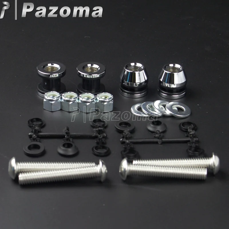 Chrome Motorcycle Sissy Bar Mounting Docking Point Hardware Kit for