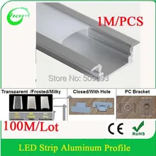 1 м Встроенная алюминиевая профили для потолка/стены света 100 м/лот длина может быть настроена